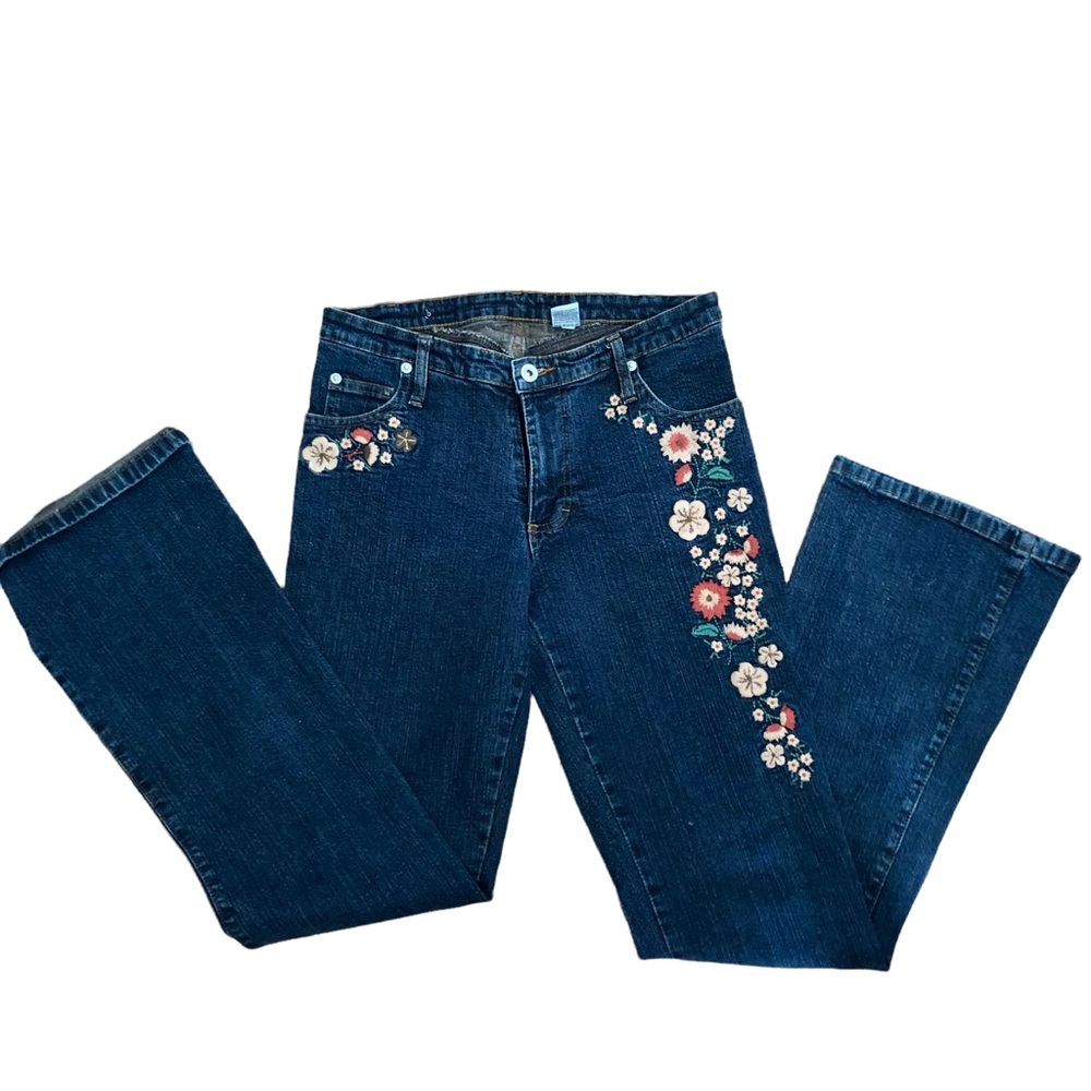Cute Embroidered Denim Jeans - Hecho in Mexico Sz 32-9
